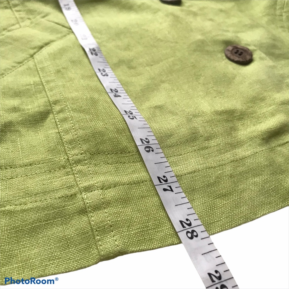 Chico’s 100% Linen Button Front 3/4 Sleeve Blazer - Picture 9 of 13